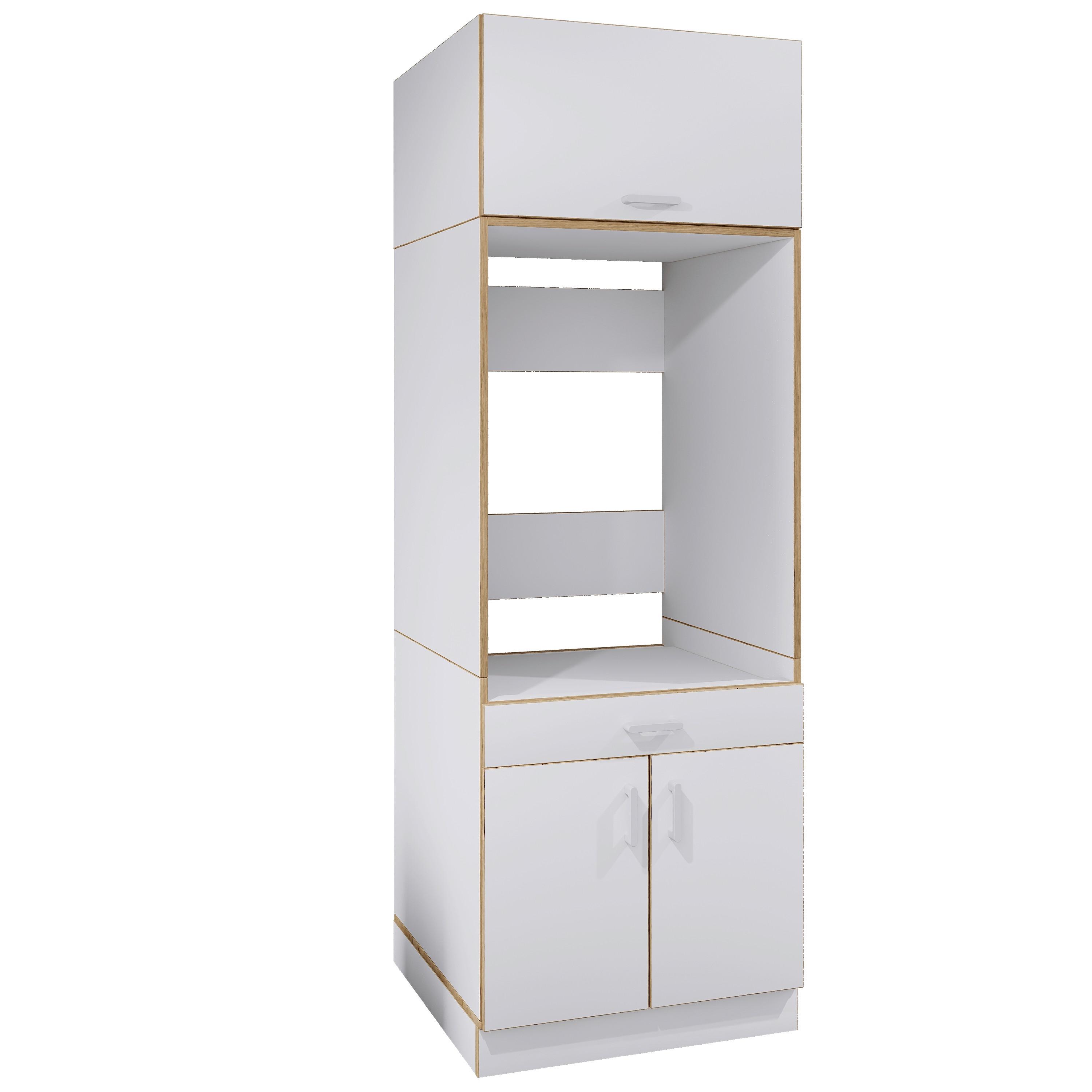 Waschmaschinenschrank Rislo - Honigeiche/Weiss, Trend, Holzwerkstoff/Kunststoff (67/200/68cm) - MID.YOU