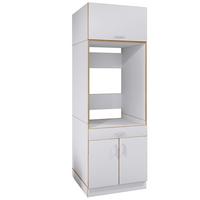 Waschmaschinenschrank Rislo - Honigeiche/Weiss, Trend, Holzwerkstoff/Kunststoff (67/200/68cm) - MID.YOU