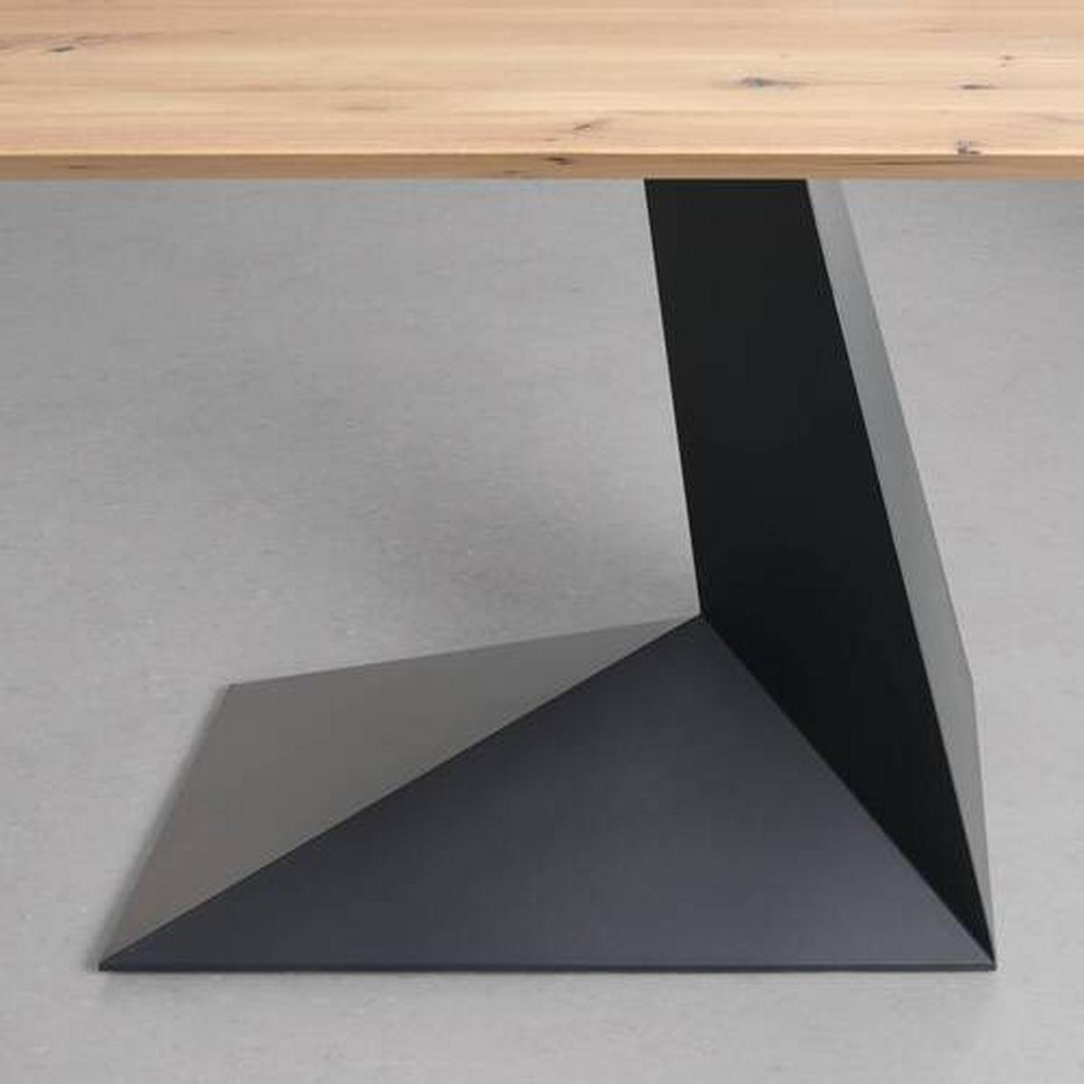 Esstisch Valera in Wildeiche ca. 180x90x74cm - Wildeiche/Schwarz, Design, Holz/Metall (180/90/74cm) - Premium Living