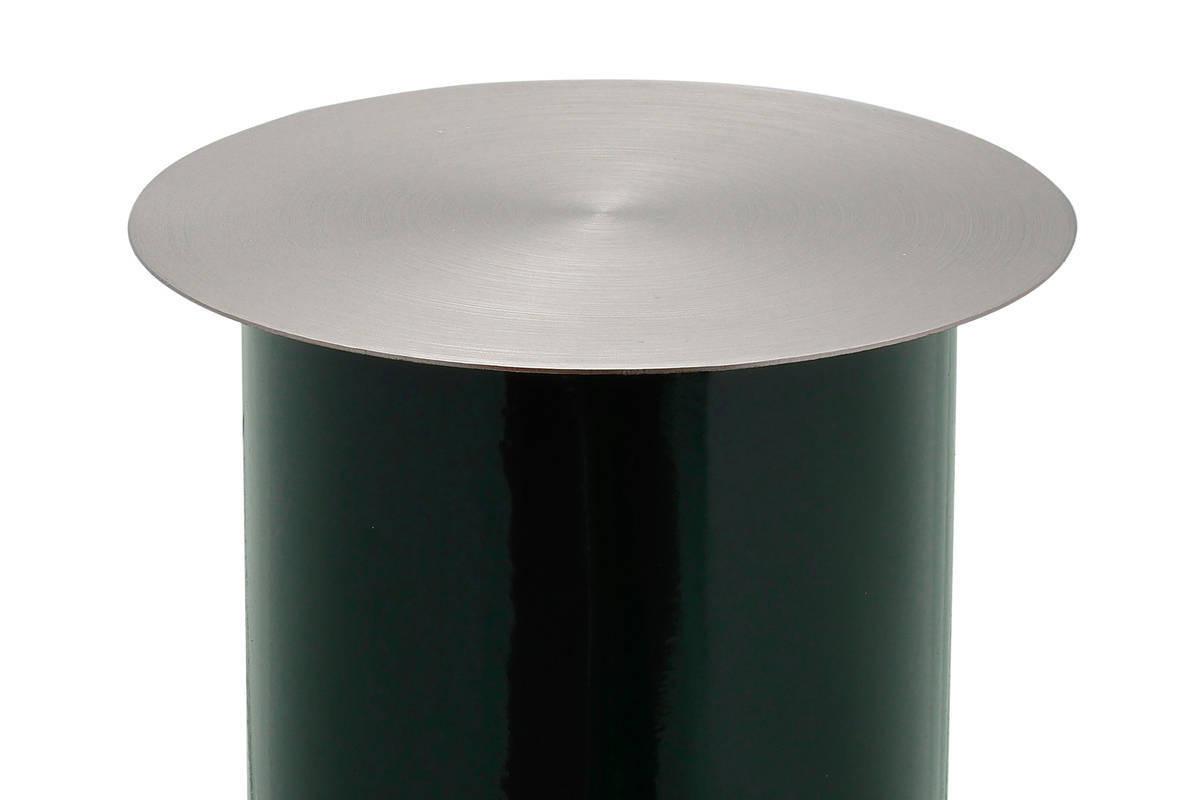 KERZENSTÄNDER BODENKERZENSTÄND. ART DECO 165 - Dunkelgrün/Silberfarben, Trend, Metall (20/40/20cm) - Kayoom