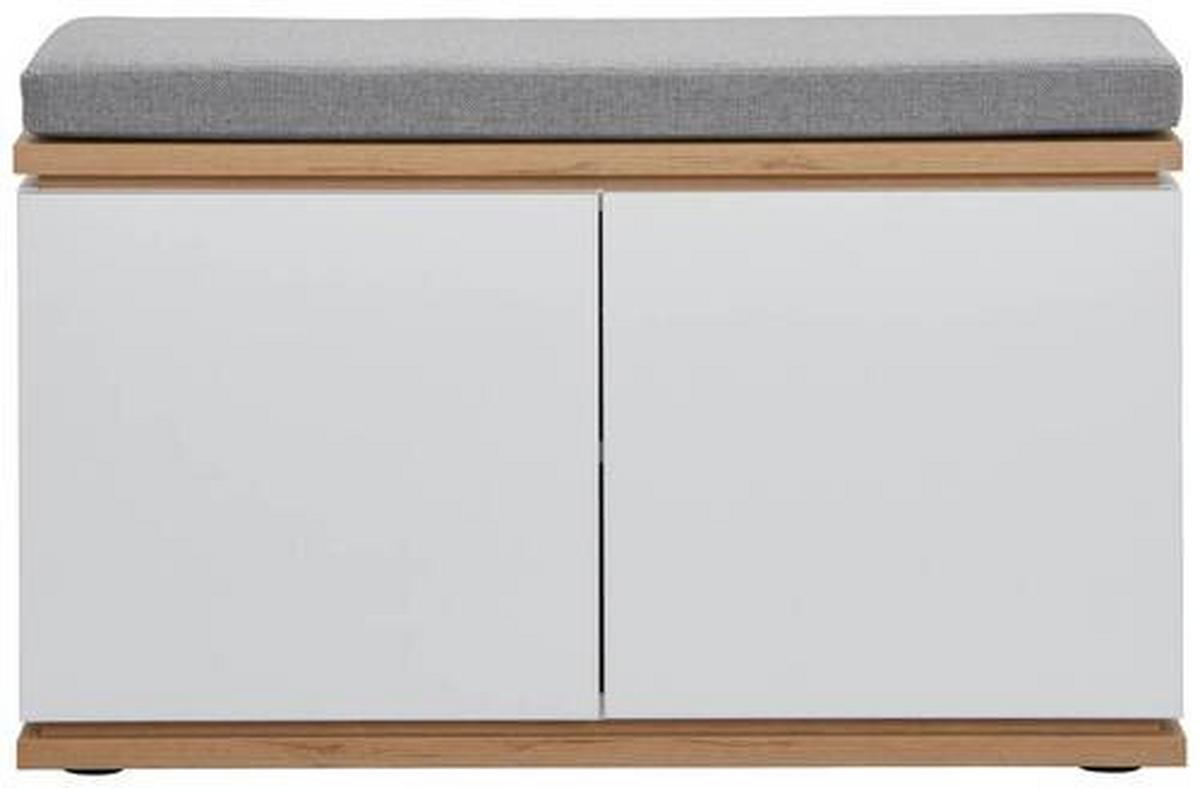 SIEDZISKO DO PRZEDPOKOJU YAMAEL - ciemnoszary/biały, Design, materiał drewnopochodny/tworzywo sztuczne (85/52/38cm) - Xora