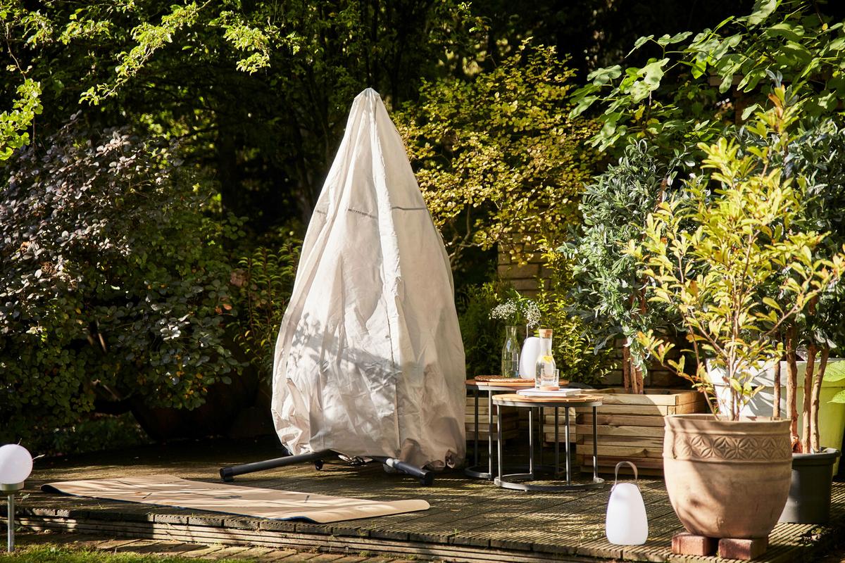 HÄNGESESSEL N85548 - Anthrazit/Rot, KONVENTIONELL, Kunststoff/Textil (123/192/102cm) - Siena Garden