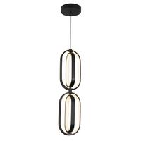 LAMPA WISZĄCA LED NIMA - czarny, Design, tworzywo sztuczne/metal (21/200cm) - Novel