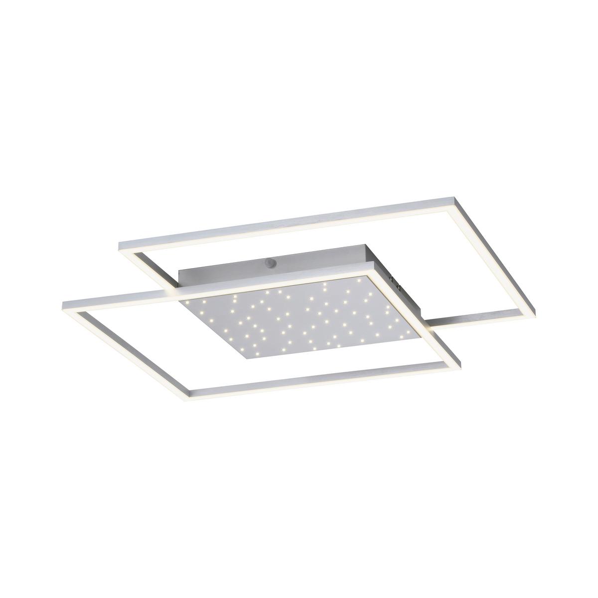 LED-Deckenleuchte Yuki in Grau max. 57 Watt - Grau, Design, Metall (67/67/5cm) - Paul Neuhaus