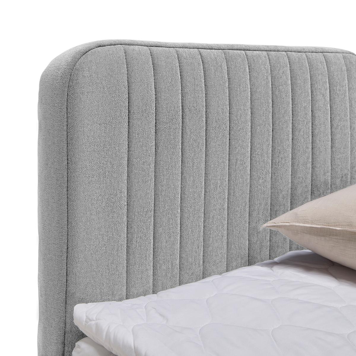 Boxbett Livetto Grau ca. 180x200cm - Schwarz/Grau, KONVENTIONELL, Holz/Textil (180/200cm) - Mömax