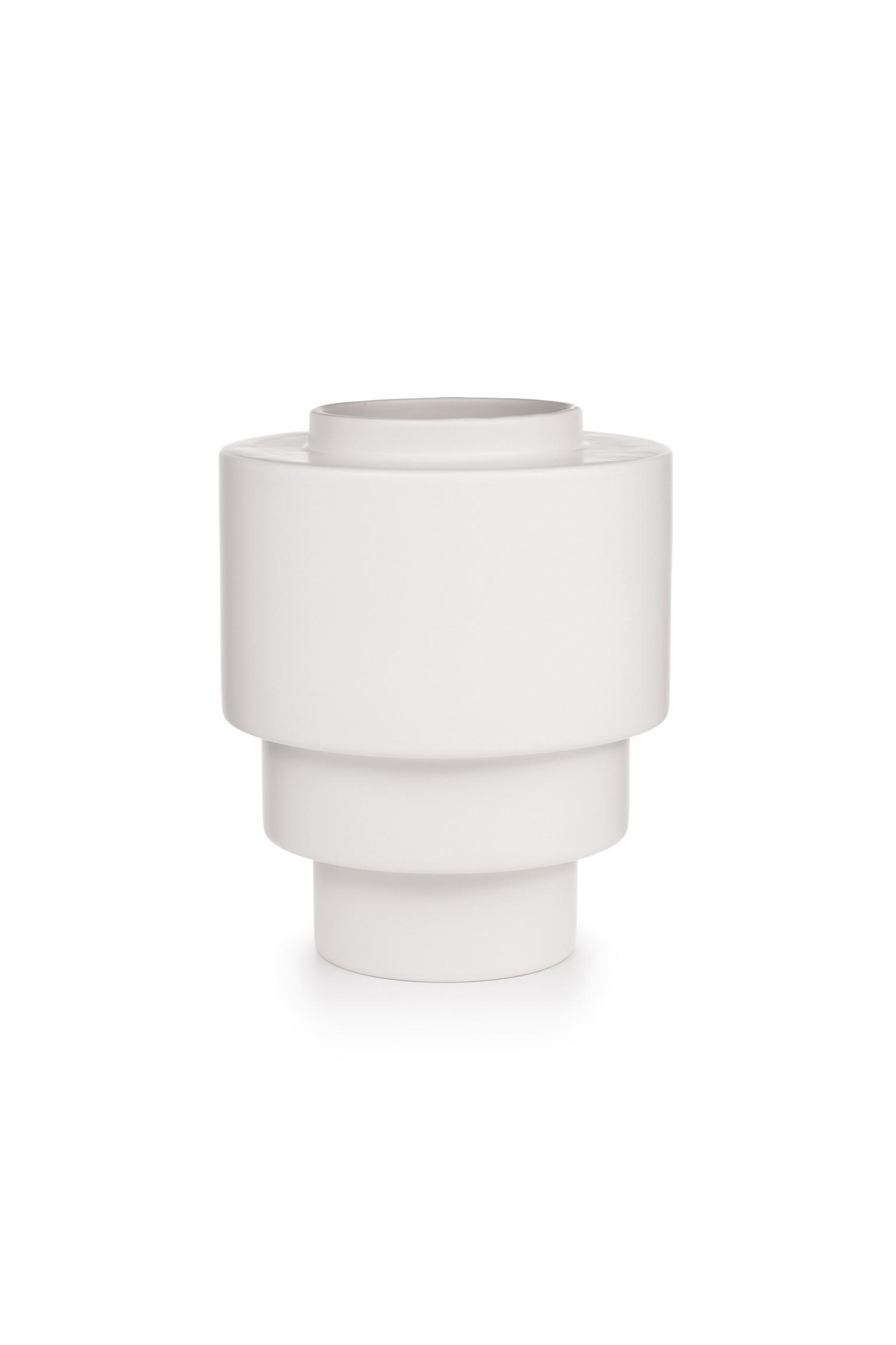 Vase Akka Weiß matt - Weiß, Basics, Keramik (16/19,5cm) - Markslöjd