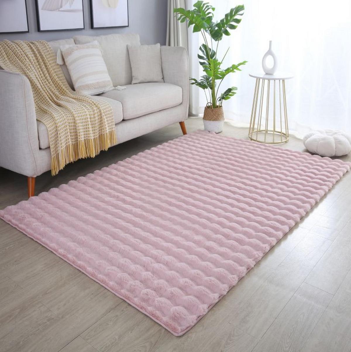 Preproga Z Visokim Florom Ambiance, Roza, 120x170cm - roza, Basics, tekstil (120/170cm) - Novel