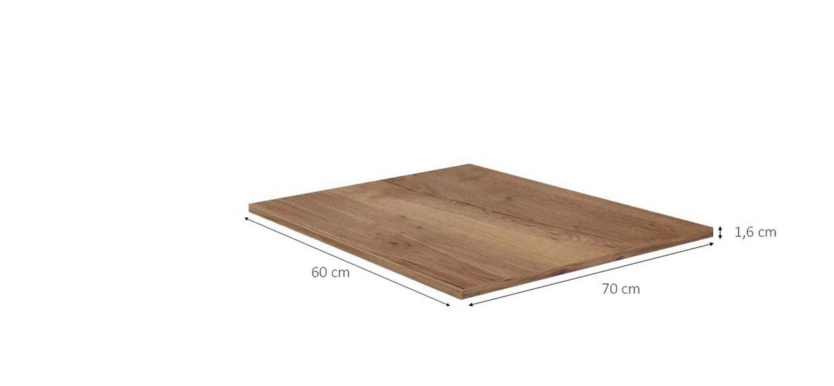 Küchenrückwand NV70 Eiche dunkel - Eiche dunkel, MODERN, Holzwerkstoff (60/70/1,6cm) - Nobilia