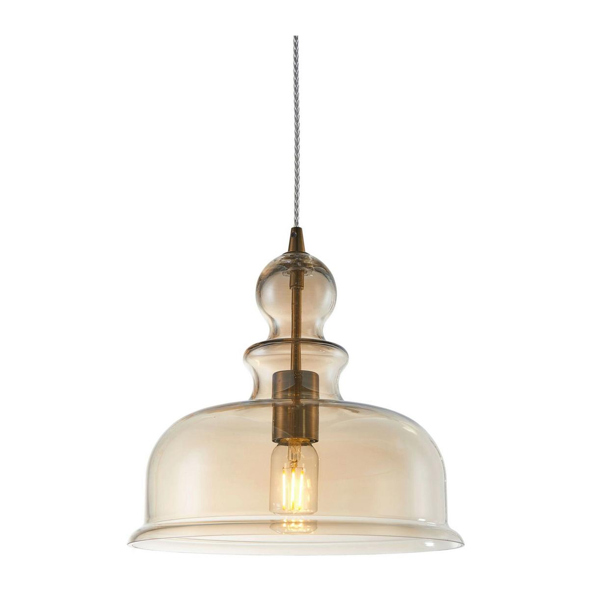 Pendelleuchte Tone Bronzefarben max. 60 Watt - Bronzefarben, Basics, Glas/Textil (29,7/29,9/29,7cm) - MAYTONI