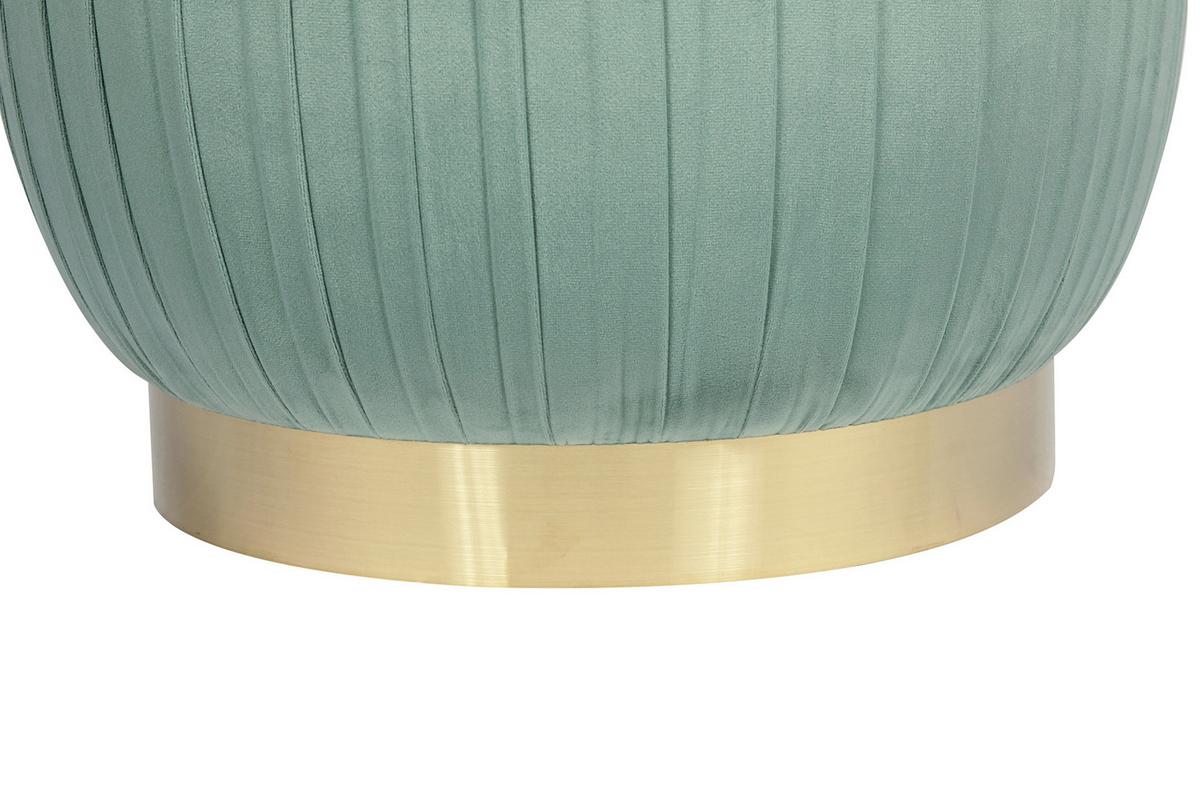 HOCKER LILJE 100 - Goldfarben/Mintgrün, Design, Textil/Metall (43/42cm) - Kayoom