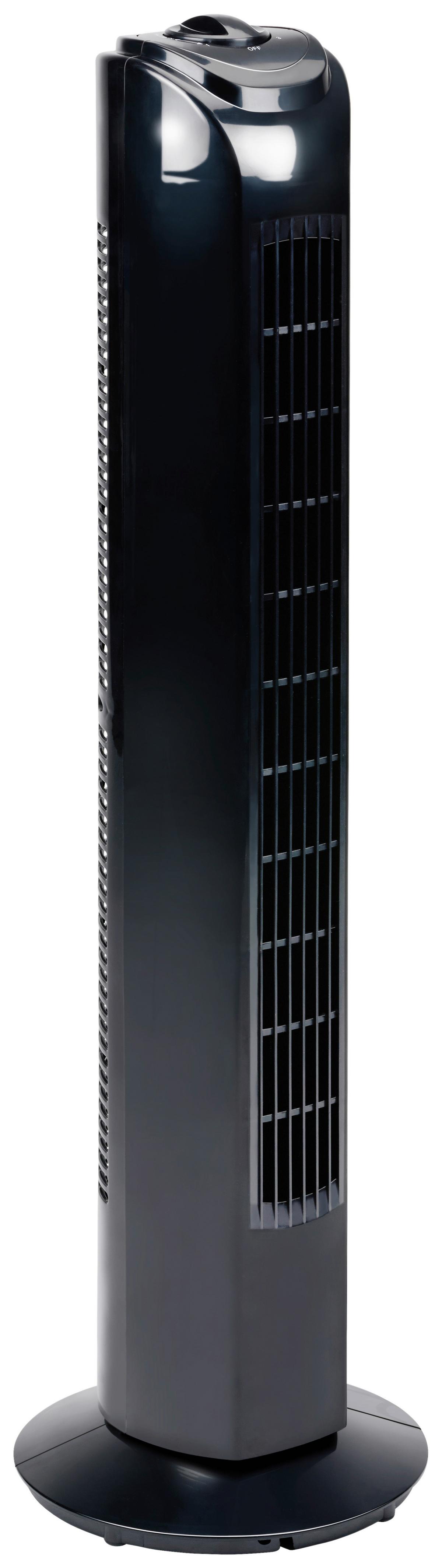 Turmventilator Fan Tower Schwarz max. 45 Watt - Schwarz, MODERN, Kunststoff (22/22/81cm)