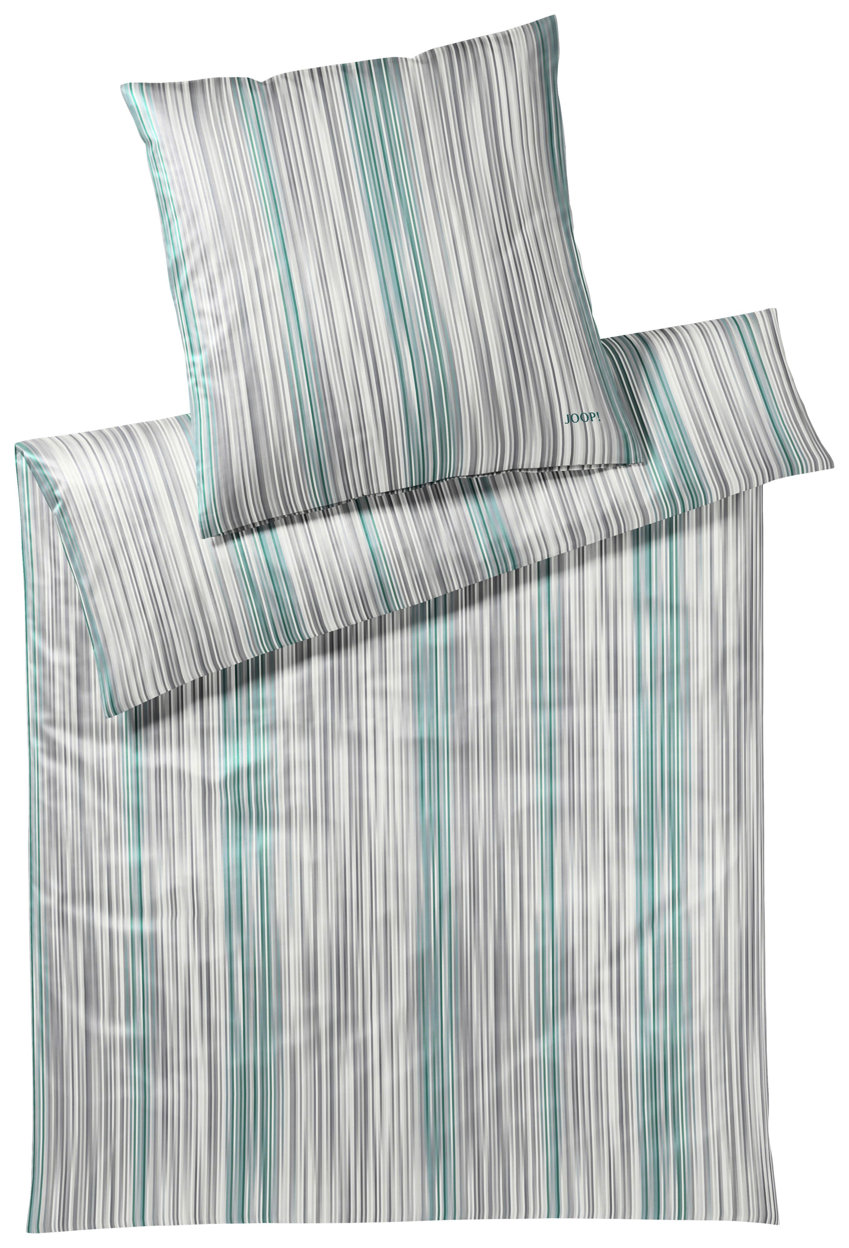 POŚCIEL JOOP! PINSTRIPE - kolor srebrny/miętowy, Trend, materiały naturalne/tkanina (200/200cm) - Joop!