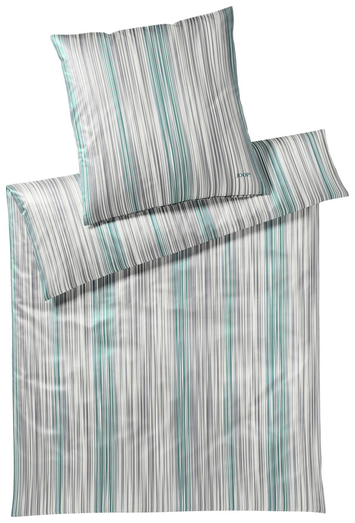 POŚCIEL JOOP! PINSTRIPE - kolor srebrny/miętowy, Trend, materiały naturalne/tkanina (200/200cm) - Joop!