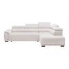 Ecksofa Gremio Rechts Grauweiß - Grauweiß/Schwarz, MODERN, Kunststoff/Textil (283/206cm) - Premium Living