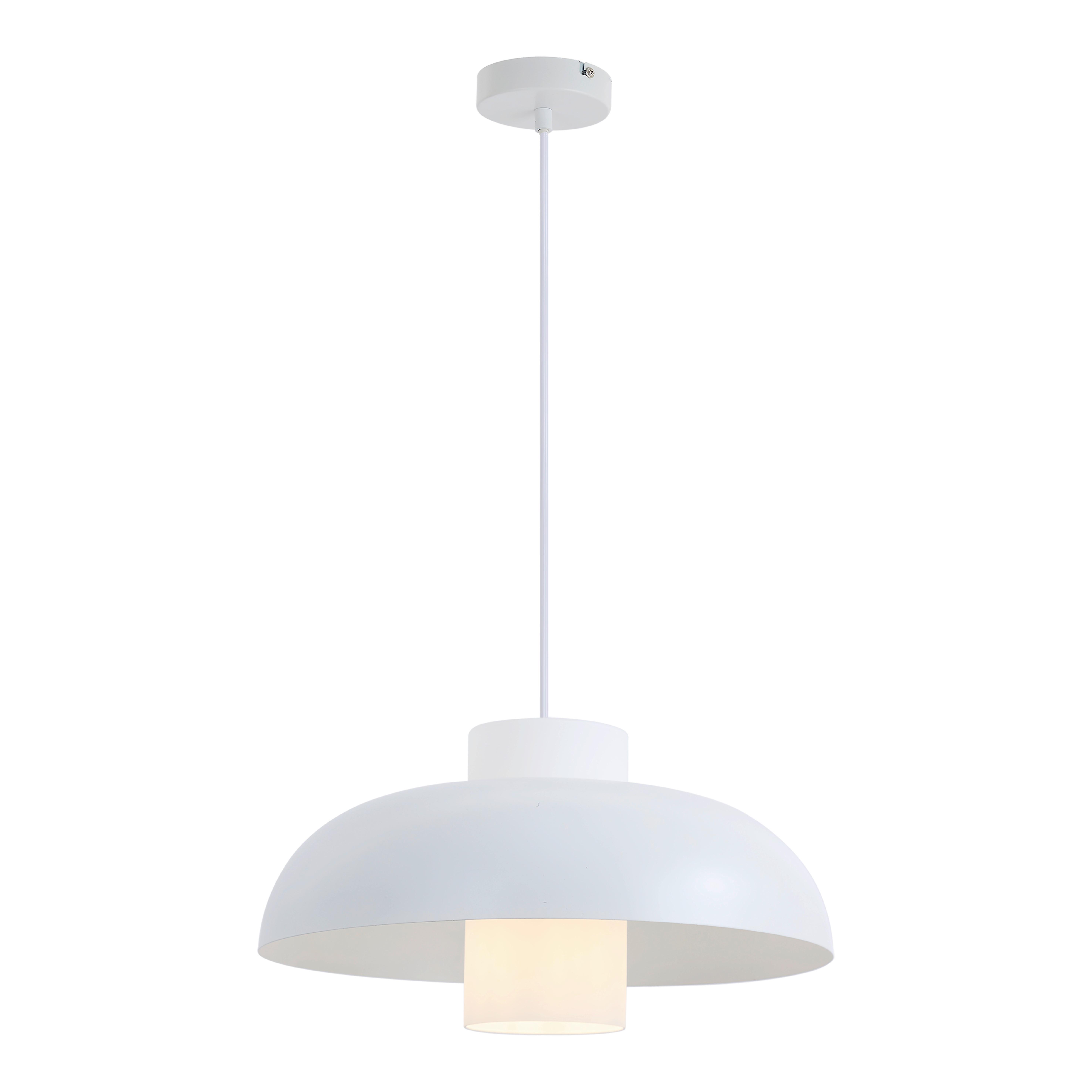 HÄNGLAMPA LOWE - vit, Modern, metall/glas (38/38/120cm)