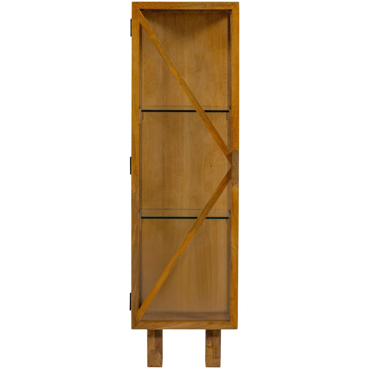 Vitrine Kella Naturfarben B: 40 cm - Naturfarben, Design, Glas/Holz (40/137/39cm) - Livetastic