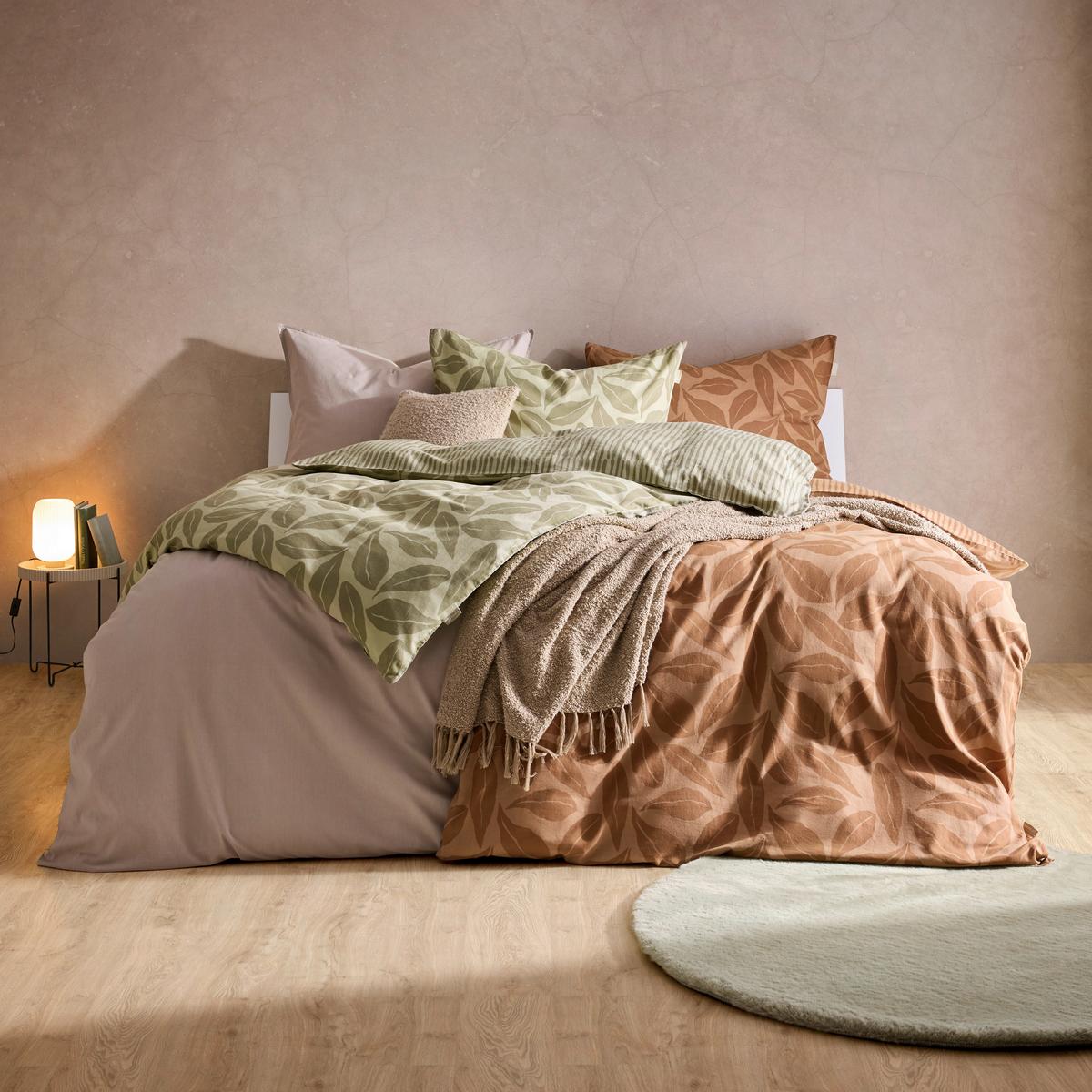 Bettwäsche Nature Home Wende Braun ca. 140x200cm - Braun, Textil (140/200cm) - Mömax