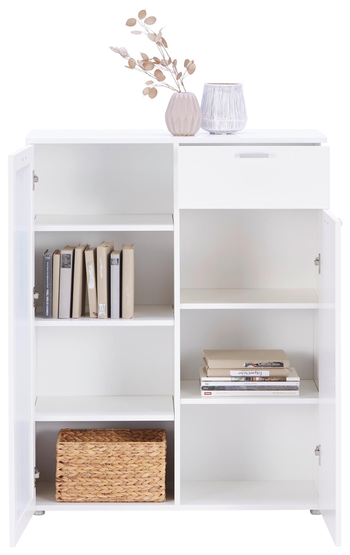 Kommode Xeno in Weiß - Weiß, KONVENTIONELL, Holzwerkstoff/Kunststoff (90/115/37cm) - Mömax