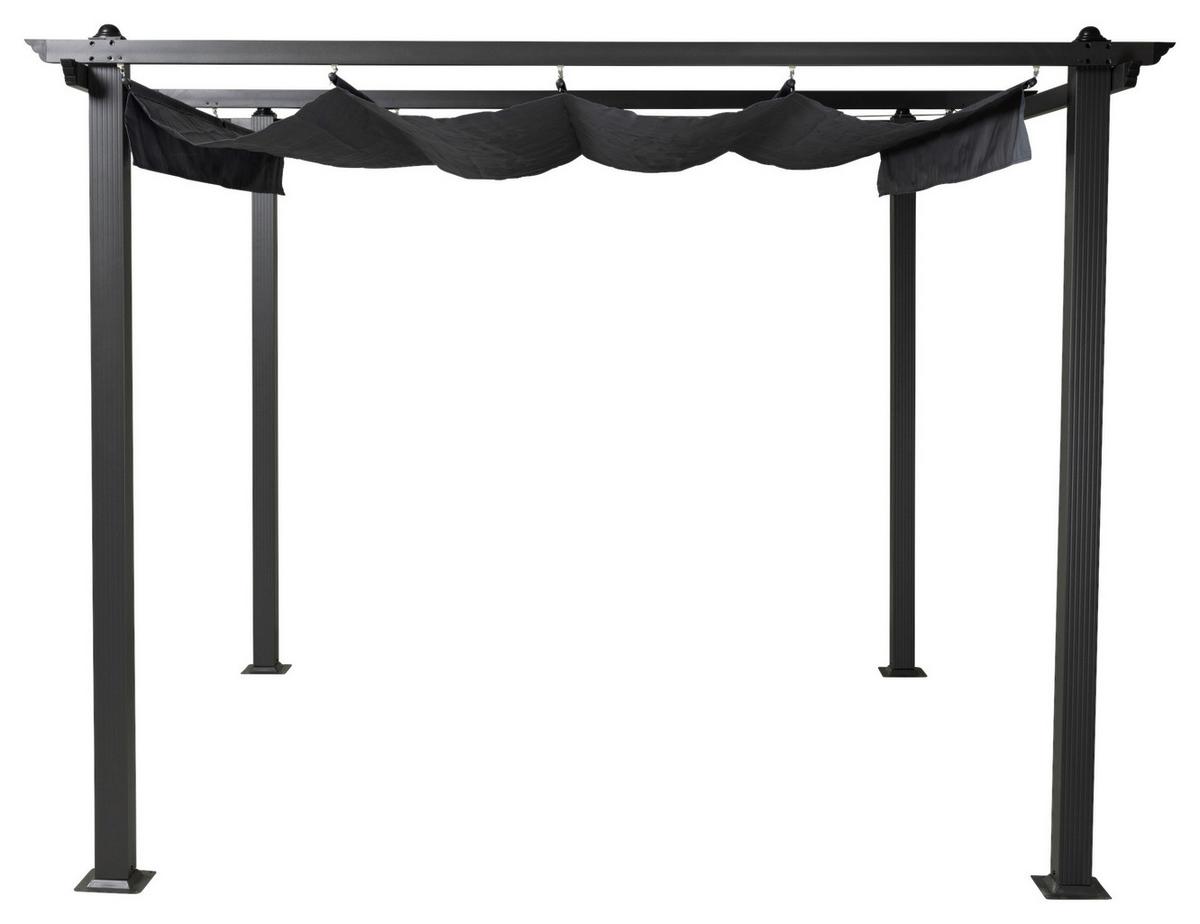 Pergola Lazio ca. 295x248x295 cm Dunkelgrau - Dunkelgrau, KONVENTIONELL, Textil (295/248/295cm) - Gardenson