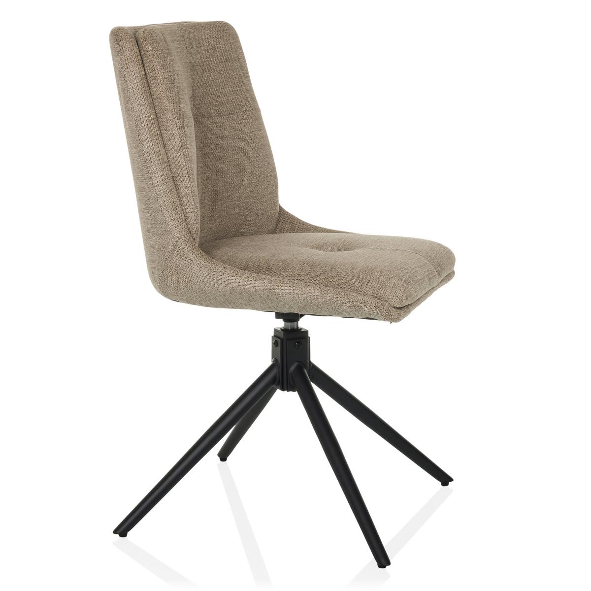 Vrtljivi Stol Tarviso I, Bež - črna/bež, Moderno, kovina/tekstil (53/89/58cm) - MID.YOU