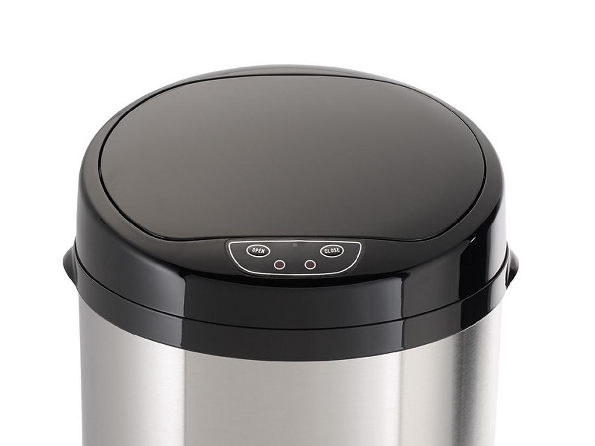 Coș gunoi Sensor cca. 42 l - argintiu/negru, Trend, plastic/metal (31/31/79,5cm) - Echtwerk