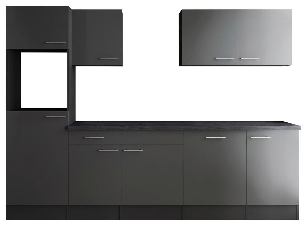 Kuhinjski Blok Brez Aparatov Oliver, 280cm - srebrne barve/siva, Design, kovina/leseni material (280cm) - Respekta