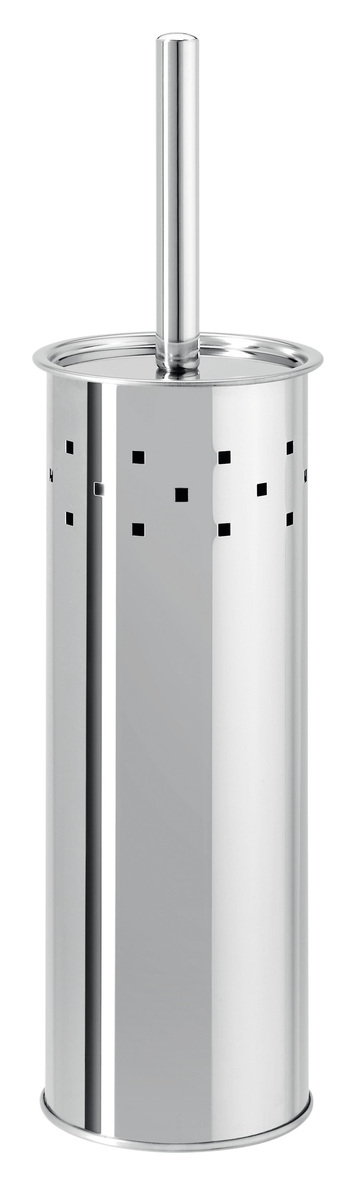 WC-Bürstengarnitur Bürstl in Edelstahlfarben - Edelstahlfarben, Kunststoff/Metall (9,5/39/9,5cm) - Mömax
