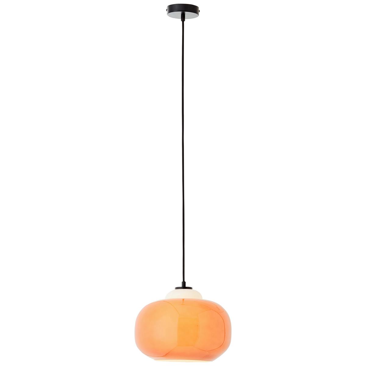 Pendelleuchte Blop Orange max. 60 Watt - Orange, Design, Glas/Metall (30/128,5cm) - Brilliant