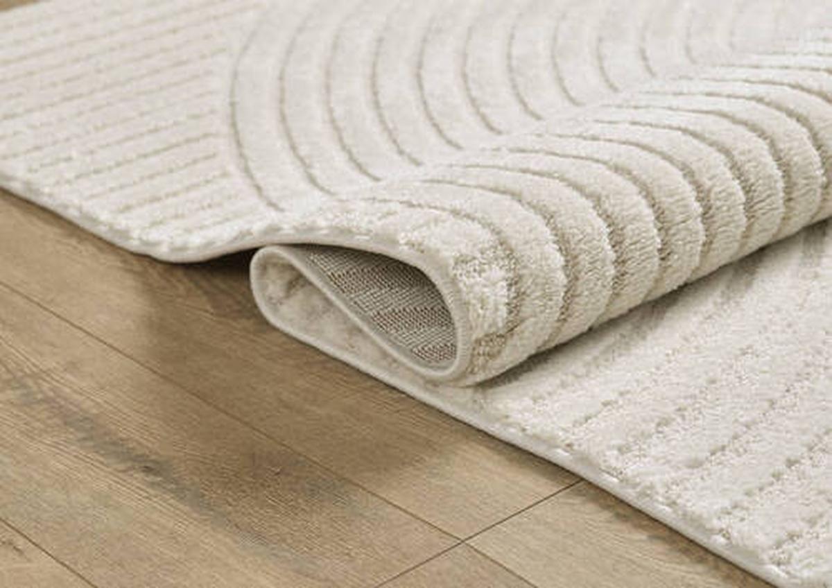 Webteppich Elio Cremefarben ca. 140x200cm - Beige/Creme, KONVENTIONELL, Textil (140/200cm) - Novel