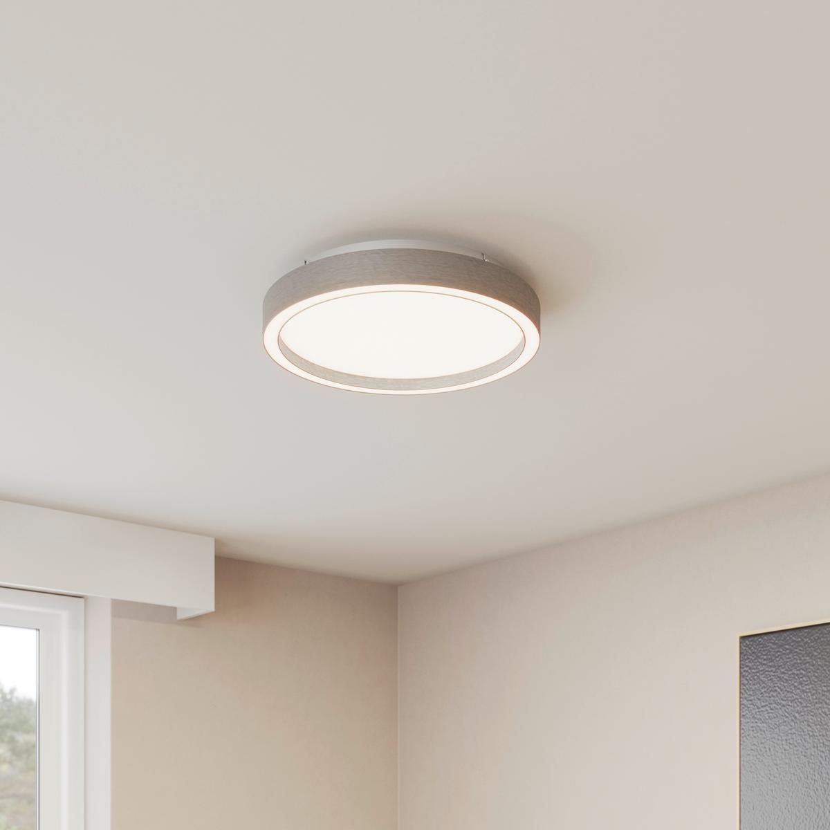 LAMPA SUFITOWA LED PHOENIX - kolor aluminiowy, Basics, metal (30,5/5,5cm) - Novel