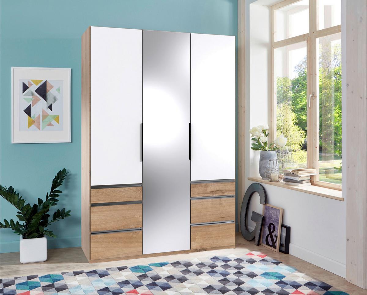 Ormar S Klasičnim Vratima Level 36a - bijela/srebrne boje, Moderno, staklo/drvni materijal (150/216/58cm) - Modern Living