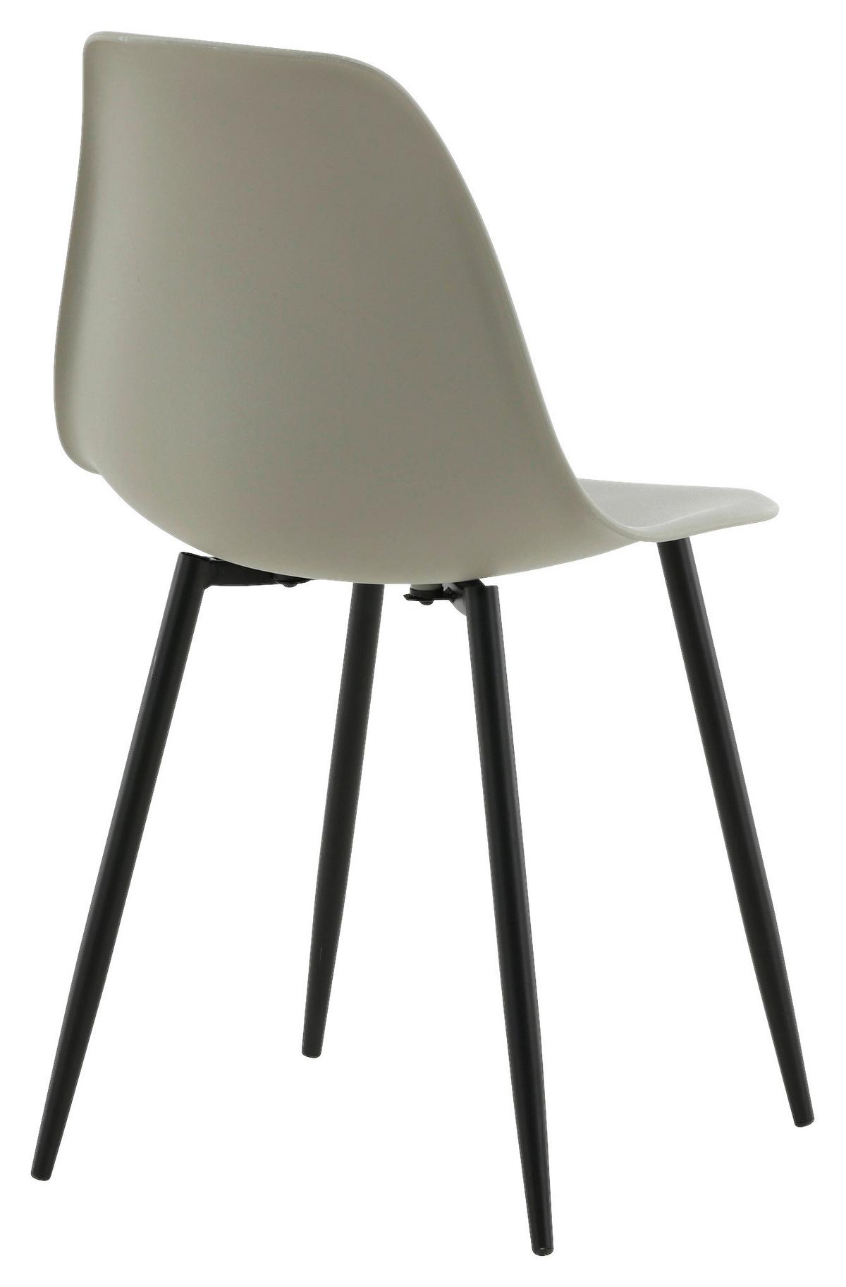 STUHL-SET POLAR - Schwarz/Grau, Design, Kunststoff/Metall (45,5/81/58cm) - Livetastic