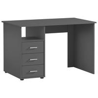 Schreibtisch Niels Anthrazit - Anthrazit/Silberfarben, MODERN, Holzwerkstoff/Metall (70/115,8/74cm) - MID.YOU