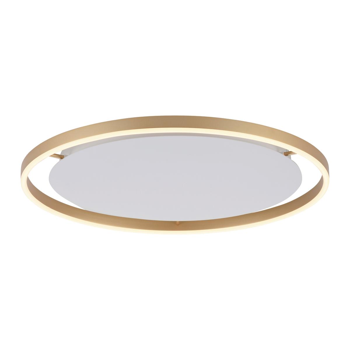 LAMPA SUFITOWA LED 15392-60 RITUS - kolor mosiężny, Design, tworzywo sztuczne/metal (58,5/58,5/5,3cm)