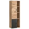 Midischrank Grado ca. 48x144 cm Eiche/Grau - Eichefarben/Grau, MODERN, Holzwerkstoff/Metall (48/144/35cm) - MID.YOU
