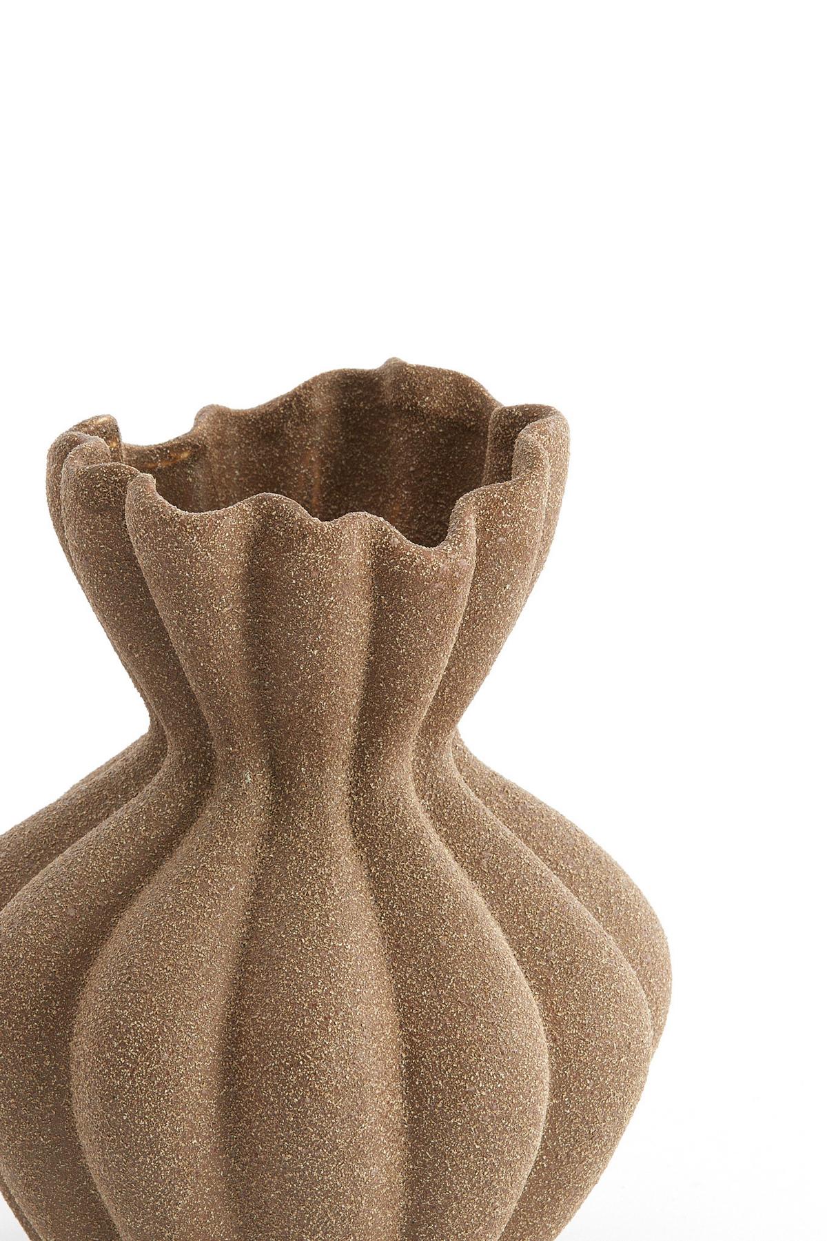 WAZON DEKORACYJNY 5747482_SILLIAN - brązowy, Basics, ceramika (20,5/20,5/24,5cm) - Light & Living