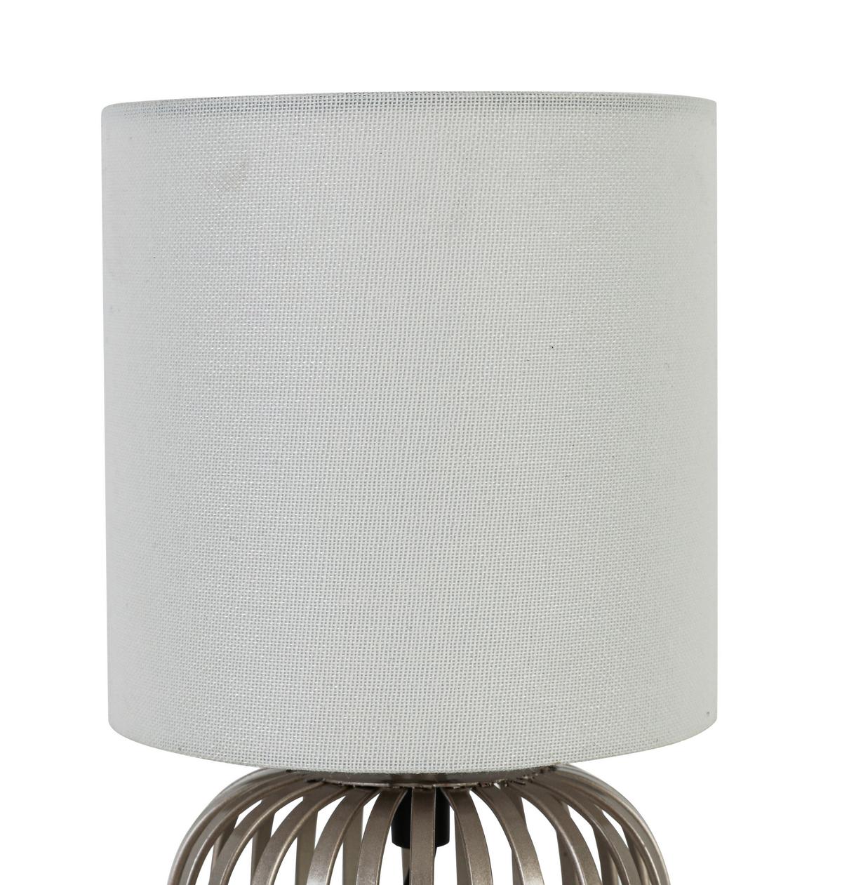 Tischleuchte Driti Weiß Max. 25 Watt - bijela/boje šampanjca, Moderno, metal/tekstil (13/13/25cm) - Mömax