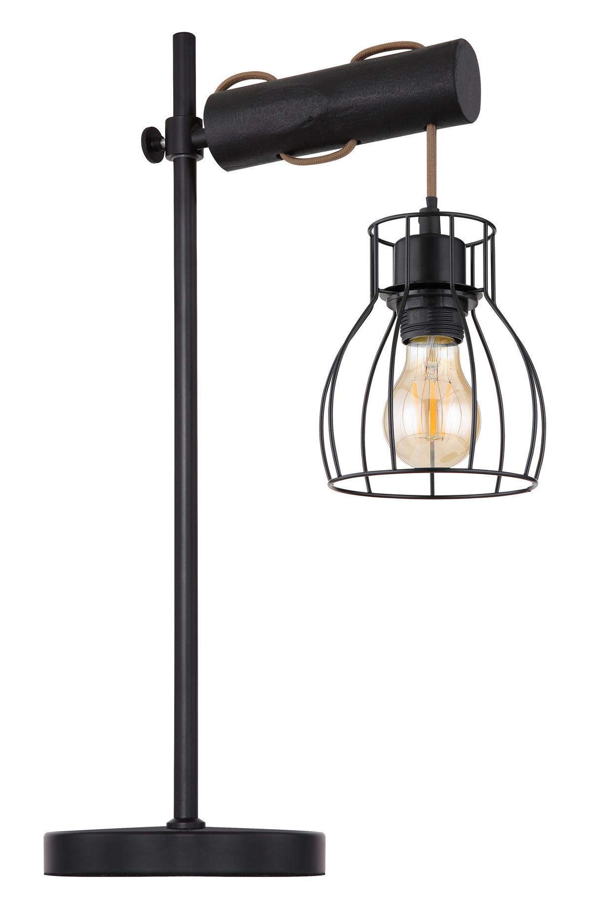 Svjetiljka Stolna 15326tnb Mina - crna, Basics, drvo/metal (33/18/55cm) - Globo