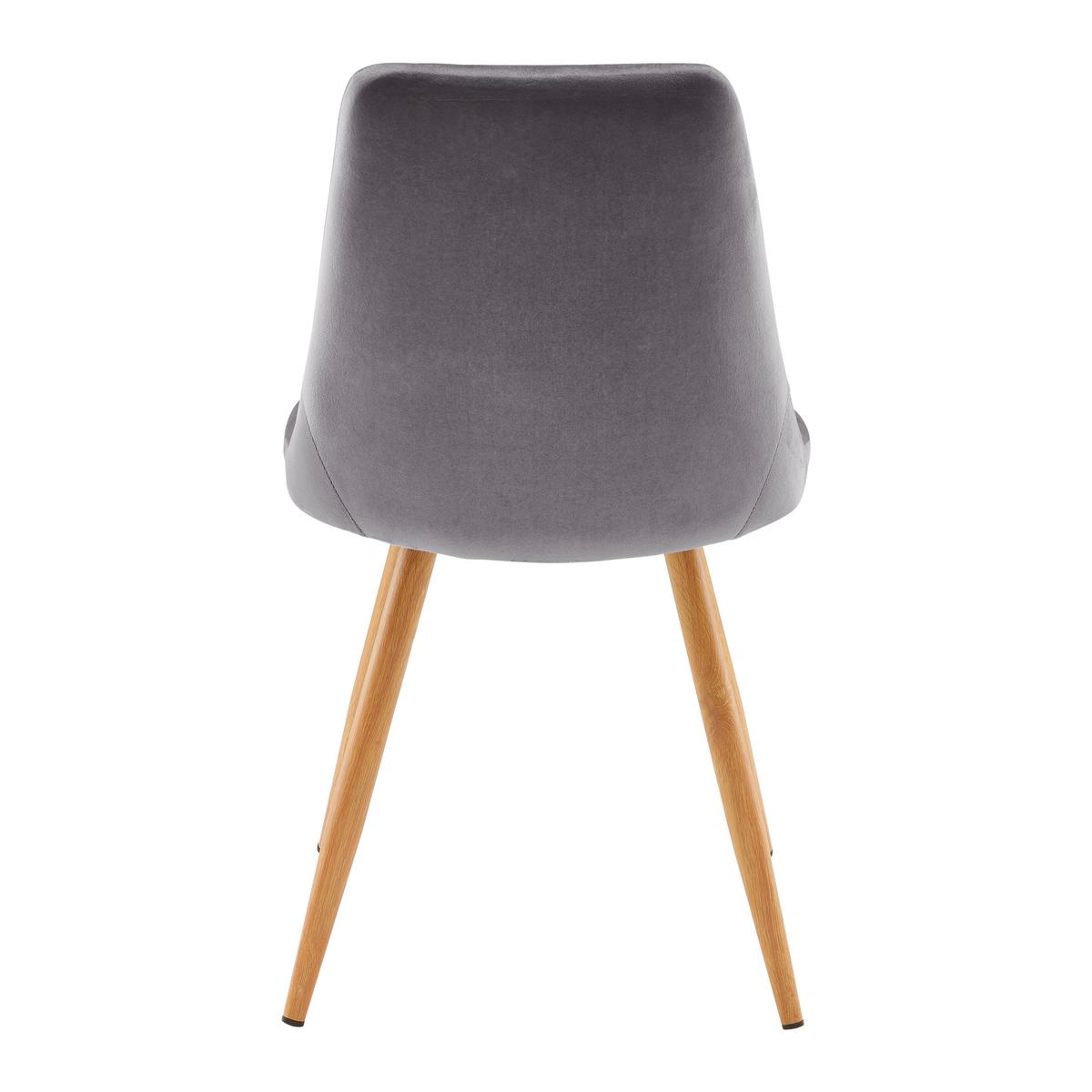 KRZESŁO IRIS - kolor dębowy/ciemnoszary, Modern, metal/tkanina (49/87/55cm) - Bessagi Home