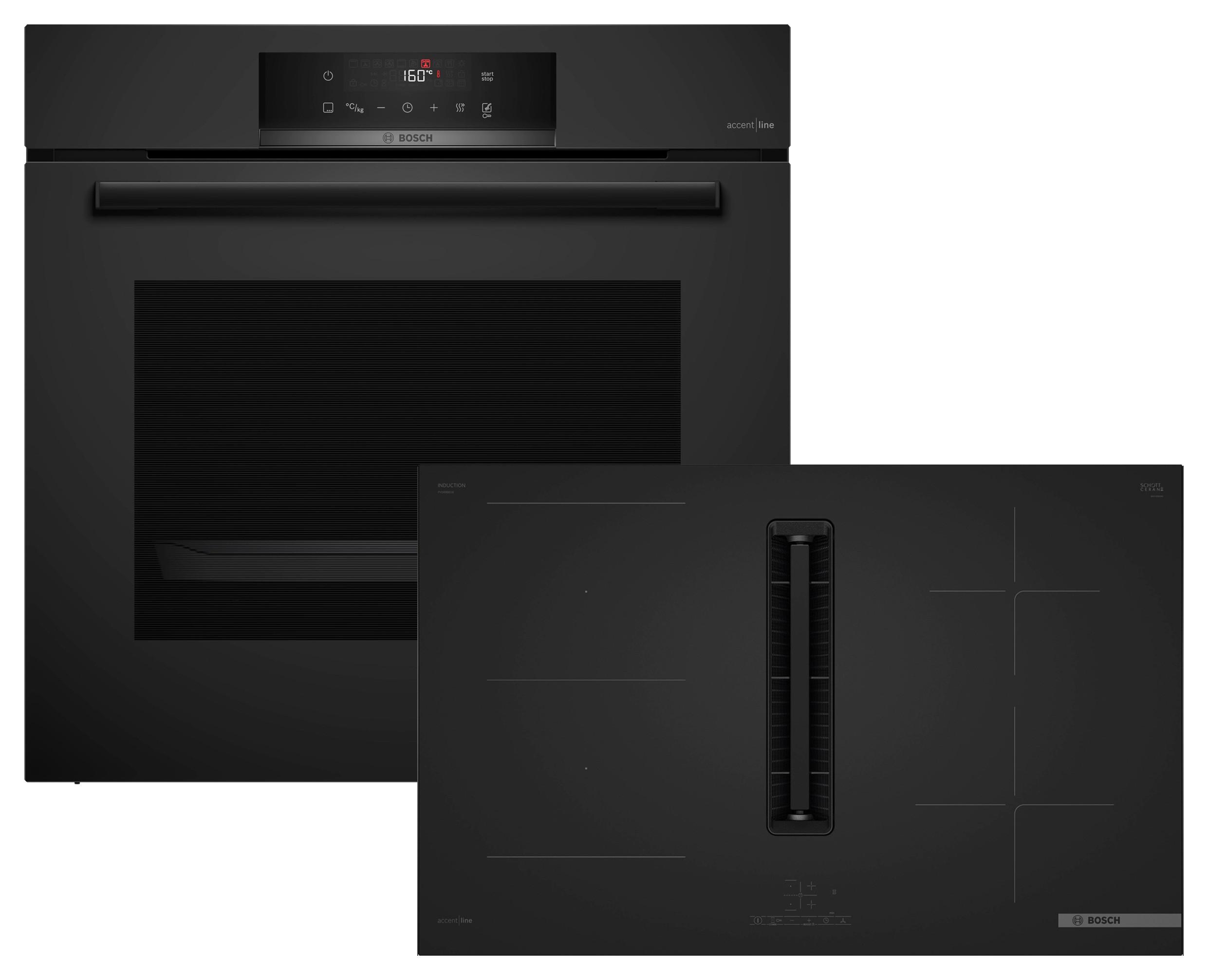 Backofenset HBDMATTBK8 Schwarz - Schwarz, Glas/Metall (60/80cm) - Bosch