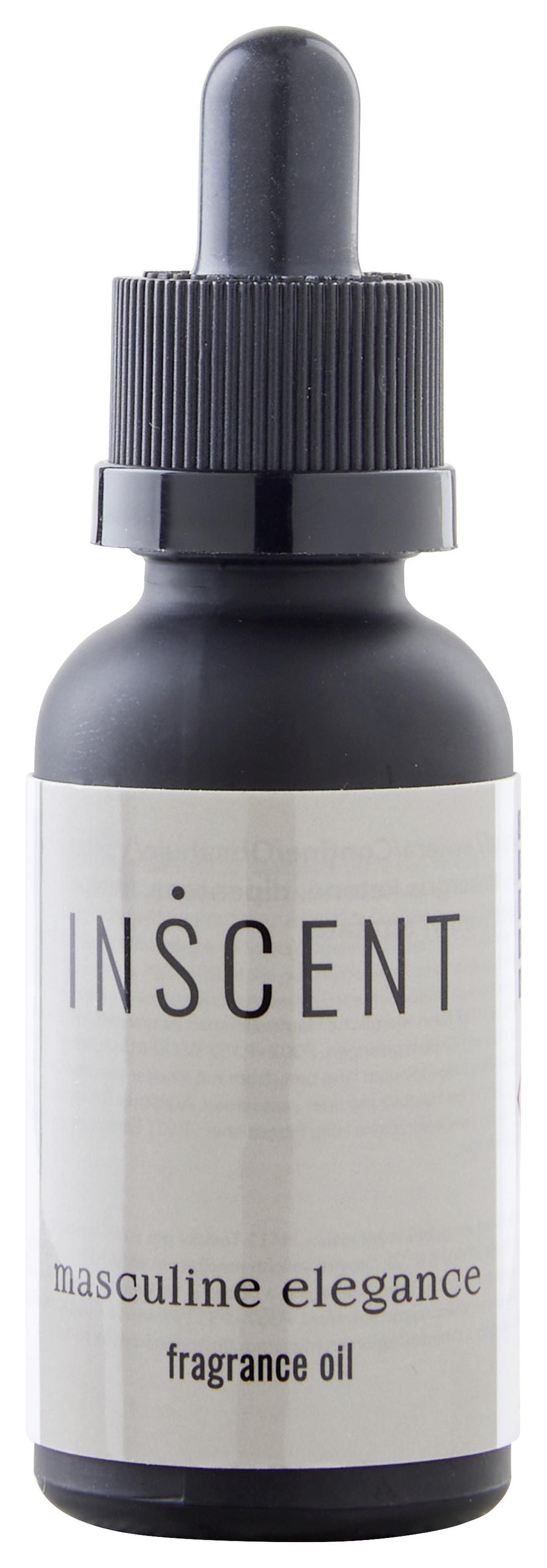 Ulei de parfum Masculine Elegance - negru/gri, Design, sticlă (30ml) - Inscent