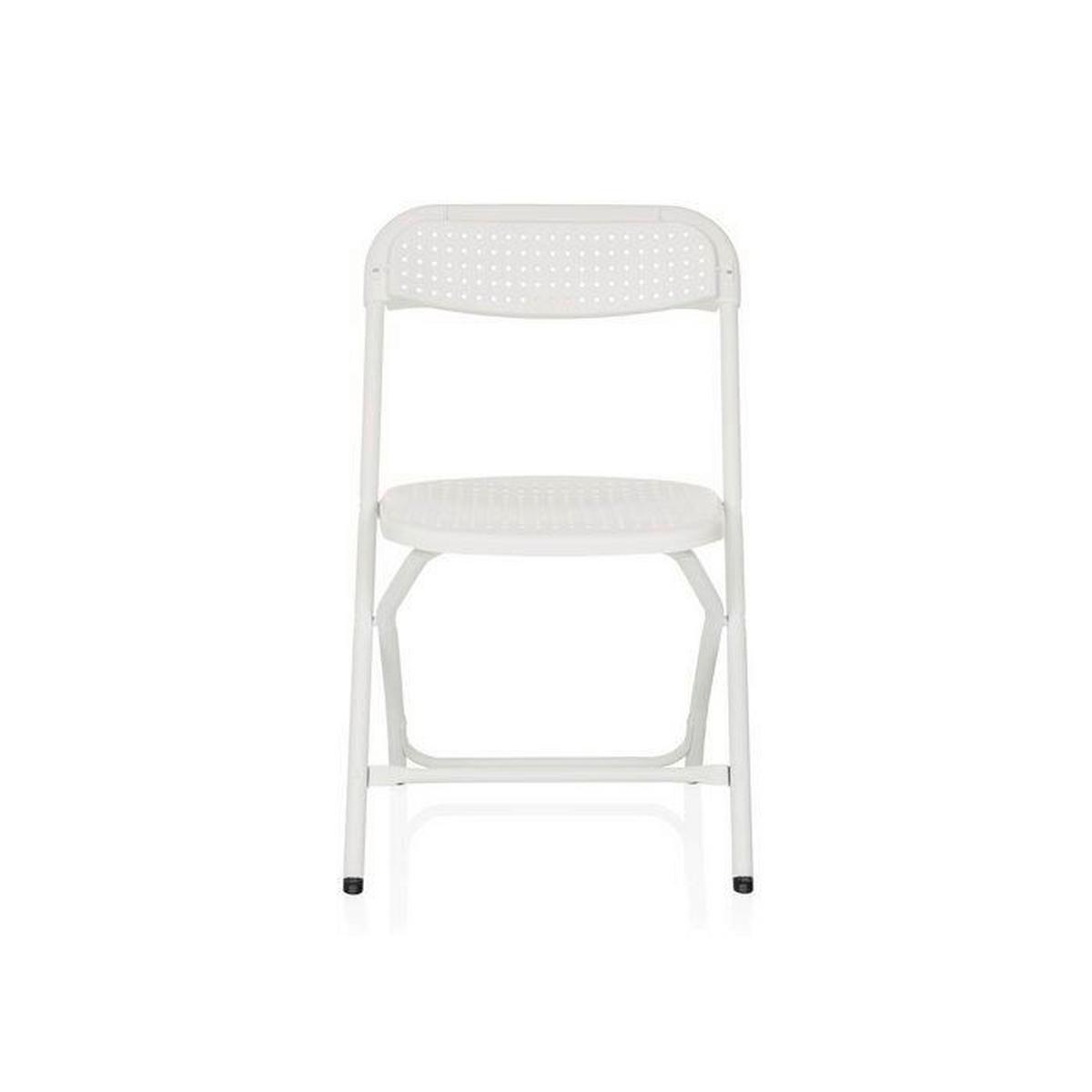 Zložljiv Stol Tudela Xxl Pro W, Bela - bela, Moderno, kovina/umetna masa (51/80/52cm) - MID.YOU