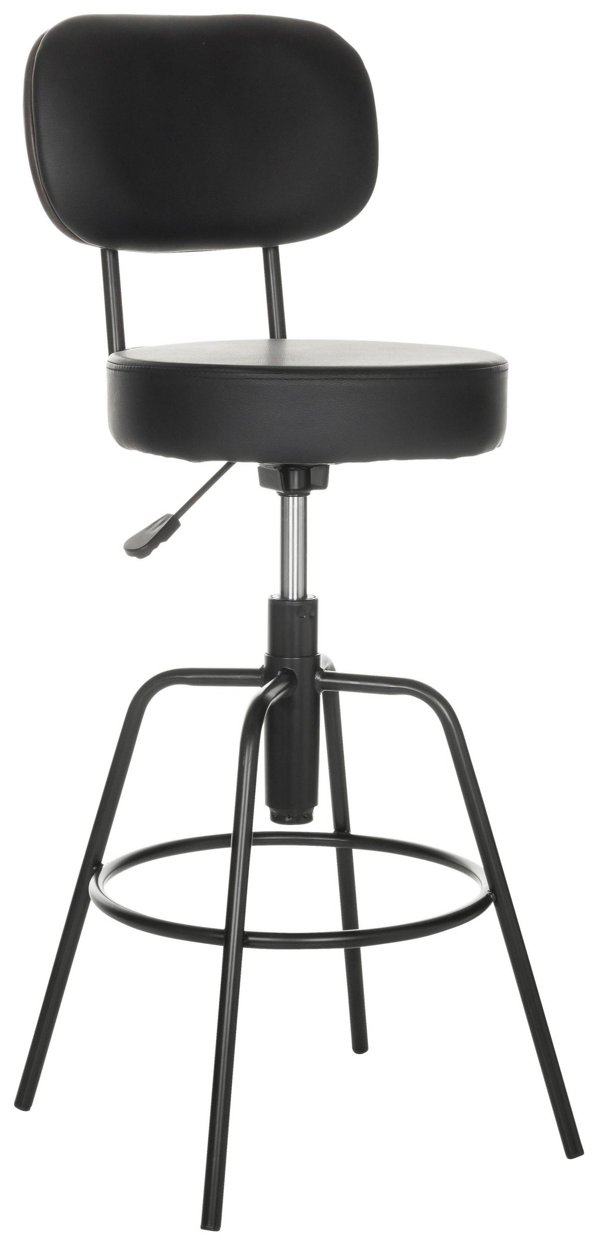 Barski Stol Disc High, Črna - črna, Basics, kovina/usnje (43/103-113/43cm) - MID.YOU