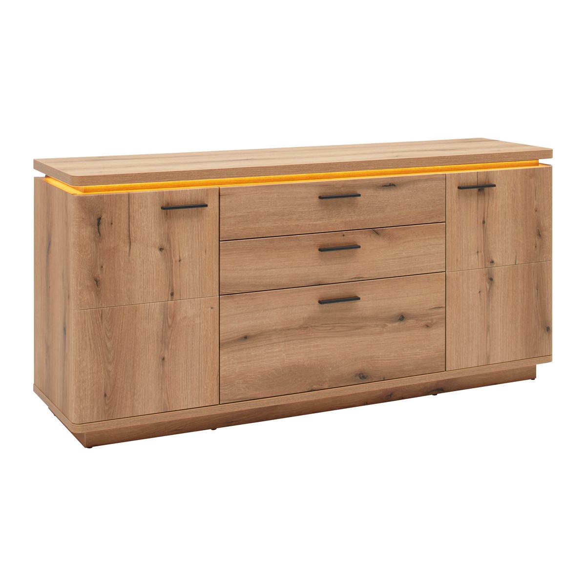 Sideboard Alameda Eichefarben - Eichefarben/Anthrazit, MODERN, Holzwerkstoff/Metall (170/81/44cm) - Mömax