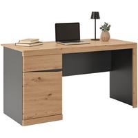 Masă de scris TURINO - stejar Artisan/antracit, Modern, material pe bază de lemn (140/76,5/59,9cm) - Modern Living