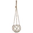 Windlicht Tina in Natur/klar - Klar/Naturfarben, ROMANTIK / LANDHAUS, Glas/Weitere Naturmaterialien (11cm)