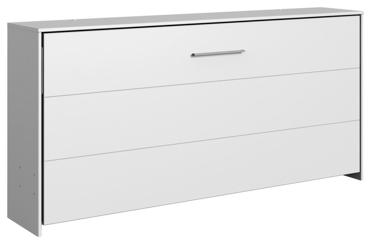 Klappbett Juist ca. 90x200 cm Weiß - Weiß, KONVENTIONELL, Holz/Holzwerkstoff (90/200cm) - MID.YOU