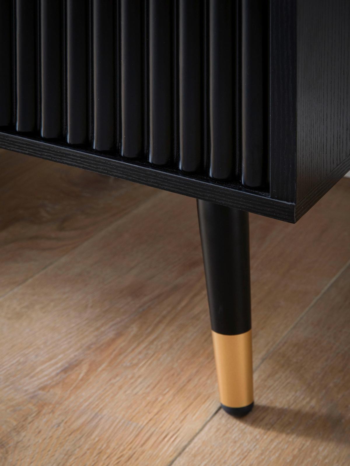 SIDEBOARD WL6.885 - Goldfarben/Schwarz, Design, Holzwerkstoff/Metall (150/81/39cm) - MID.YOU