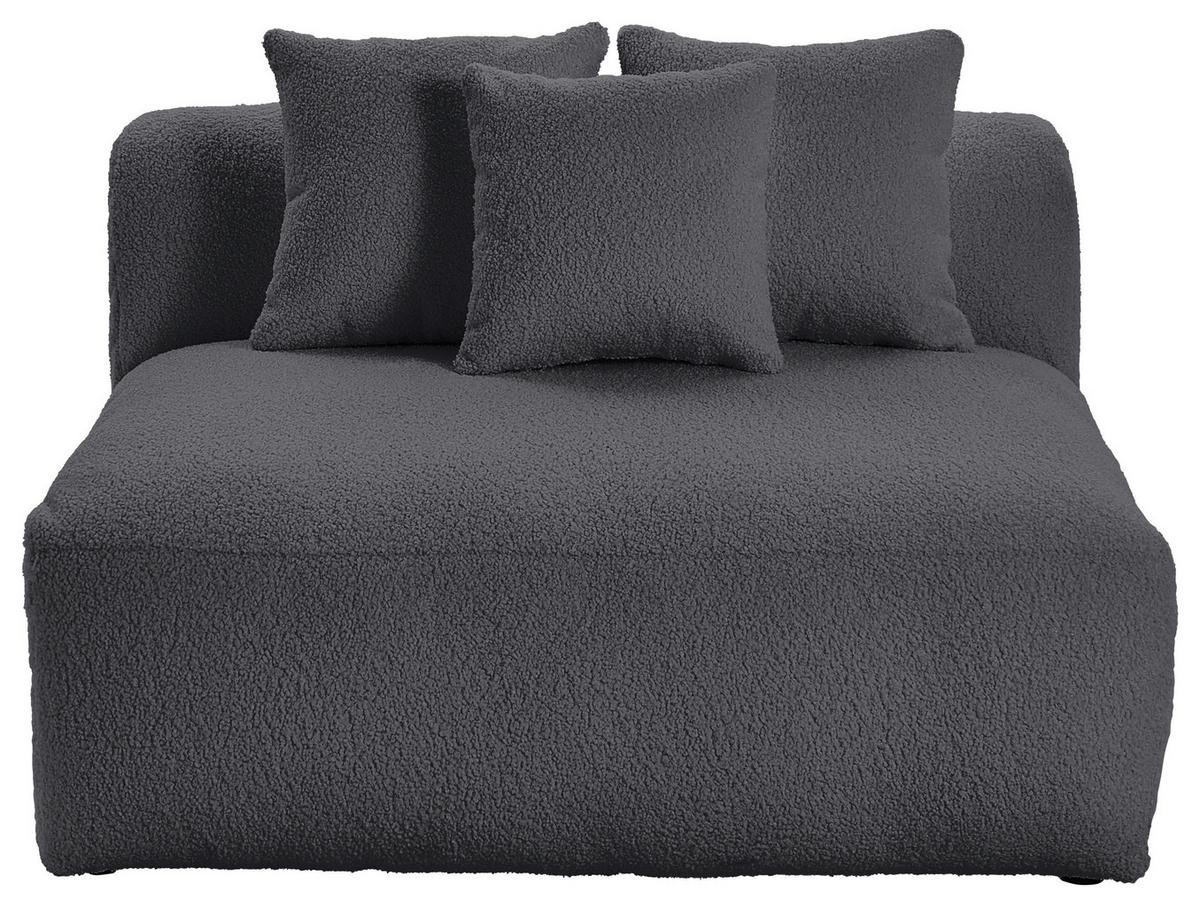 Modul Sofaelement Bloom Dunkelgrau - Dunkelgrau, Trend, Textil (120/70/122cm) - Livetastic