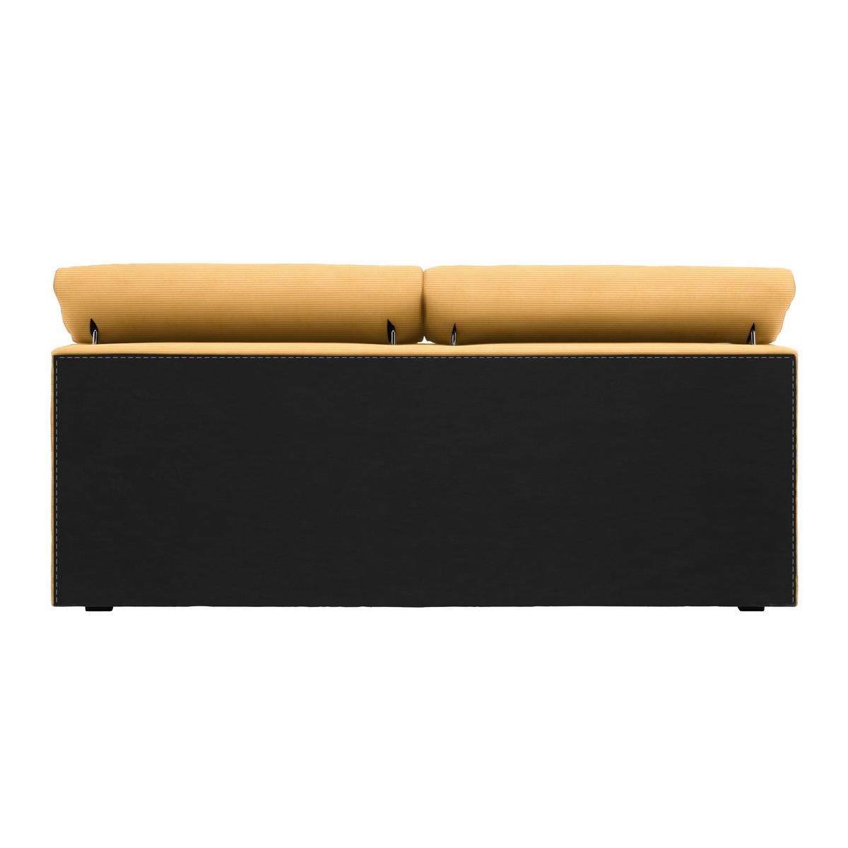 Boxspringbett Sevilla Senfgelb ca. 180x200cm - Senfgelb/Schwarz, KONVENTIONELL, Holz/Kunststoff (180/200cm) - Premium Living